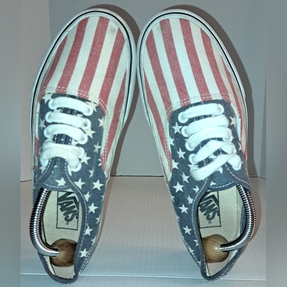 Vans Van Doren Flag Shoes Sneakers Unisex Mens Sz 7.5 Womens Sz 9 USA America - Picture 7 of 9